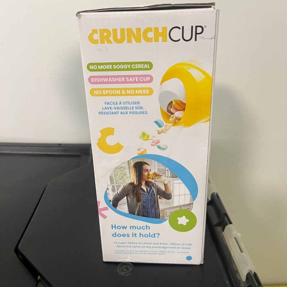 CrunchCup Never Soggy Cereal Milk Pink Crunch Cup for Cereal on the Go - NEW - Picture 6 of 6